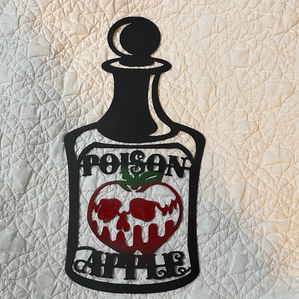 Black Metal Poison Apple Wall Art